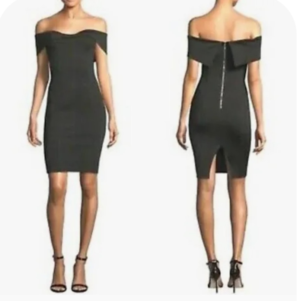 Few Moda Elegant Black Off-Shoulder Dress Size S